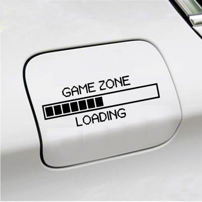 Bumpersticker - Game Zone Loading - 6 X 17,5 - Zwart
