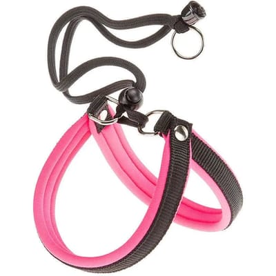 hondentuigje Agila Fluo-2 32 tot 50 cm nylon roze/zwart