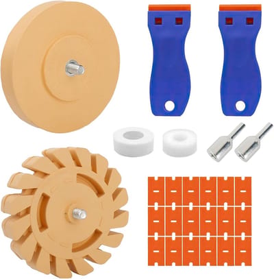 Lijmverwijderaar Set 100 mm - Gum voor Folie, Sticker en Lijmresten Verwijderen
