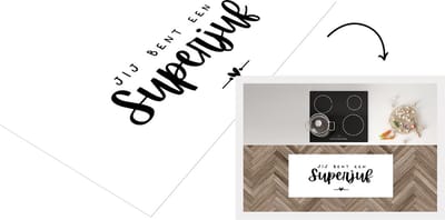 Keukenloper - Loper keuken - Jij bent een superjuf - Spreuken - Quotes - Juf - 120x50 cm - Keukenloper vinyl
