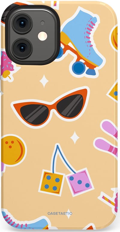 Casetastic Hoesje Geschikt voor Apple iPhone 12 Mini - Stijlvolle Beschermende Duo-layer Case - Milkshake vibes