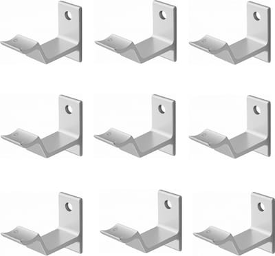 Hermeta leuninghouder 3543-01 - Aluminium - Opschroef - Hol zadel - 9 stuks