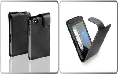 Klap Flip case/case Kunstleer Telefoonhoesje - BlackBerry Z10 Zwart