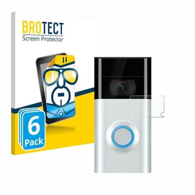 BROTECT - Screenprotector voor Ring Doorbell 2 (Lens) - Folie Beschermfolie transparant 6 Stuks