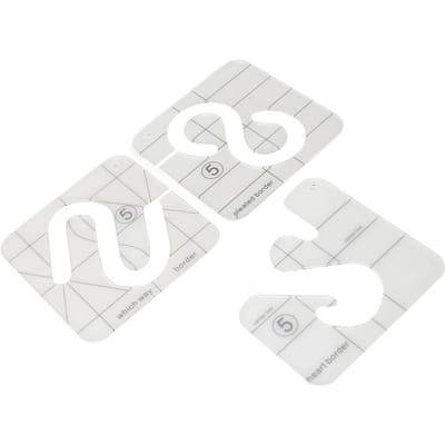 3 Pièces Gabarits de Quilting Acrylique Durable Mouvement Libre Transparent Largement Utilisé Gabarits de Quilting Mouvement Libre pour Quilting DIY white
