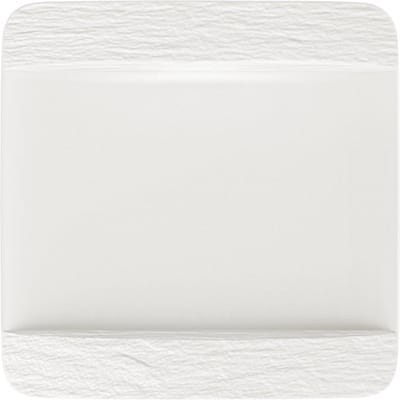 Villeroy & Boch Dinerbord / Bord Manufacture Rock – Wit – 28 x 28 cm – Stijlvol en Duurzaam – Perfect voor Diner, Hoofdgerechten en Meer