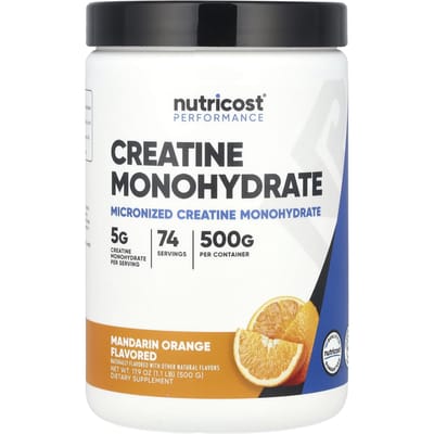 Atletische Prestaties, Creatine Monohydraat, Sinaasappel, 500G (1.1 pond)