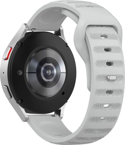 Siliconen bandje - geschikt voor Garmin Venu (2 Plus) / Venu SQ (2) / Vivomove (Style - Sport) / Vivoactive 3 / 5 / 6 / Forerunner 55 / 165 / 245 / 645 / 570 - 42mm - lichtgrijs
