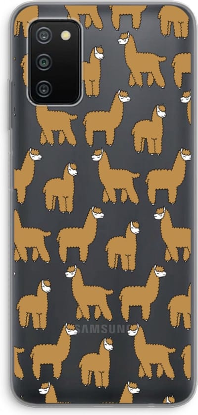 Case Company® - Hoesje geschikt voor Samsung Galaxy A03S hoesje - Alpacas - Soft Cover Telefoonhoesje - Bescherming aan alle Kanten en Schermrand