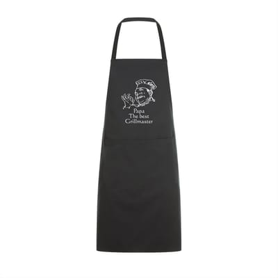Passie voor Stickers Schort: papa best grillmaster - donkergrijs
