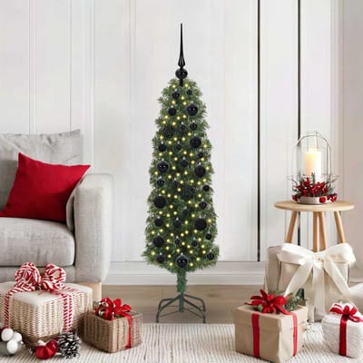 vidaXL - Kunstkerstboom - Groen - 120 - cm - PVC - en - Staal - en - Kunststof