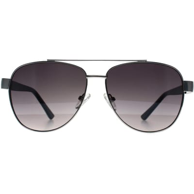 Guess GF5094 10B glanzende lichte nickeltin rookgrijs gradiï¿½nt zonnebril