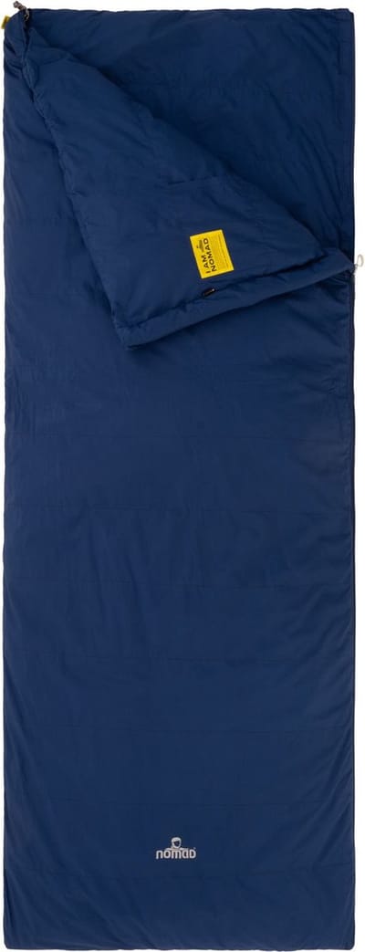 NOMAD® Blazer Down Slaapzak Zomer Dekenmodel | Navy | 210x80 cm | Aanritsbaar | Binennzak | Tochtsttrook | Incl Hoes