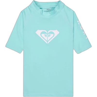 Roxy Erlwr03363 Whole Hearted Korte Mouw Rash Guard Groen,Blauw 4 Years Meisje