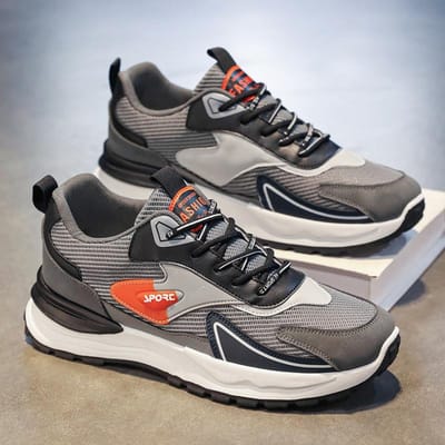 Herfst Herenschoenen Nieuwe Ademende Mesh Sneakers voor Heren Koreaanse Stijl Trendy Veelzijdig Dikke Zool Casual Hardlopen Daddy Schoenen 44