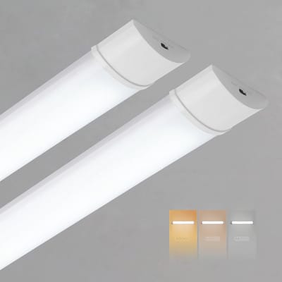 LED Batten Light 4FT (1,2 m) - Set van 2 - Neutraal Wit - 3CCT in 1 voor Garage Workshop Schuur