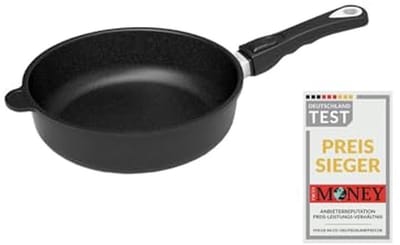 Ronde Stoofpan 20 cm met Uittrekbare Handvat - Gietaluminium met Antiaanbaklaag voor Vetvrij Koken