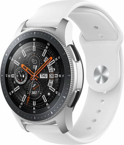 By Qubix - Geschikt voor Garmin bandje - Geschikt voor Garmin Vivoactive 4 / 4L - Rubberen sportband - Wit - Smartwatch bandje 22mm