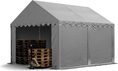 Opslagtent 3x4 m beschutting met PVC zeil 700 N waterdicht wit