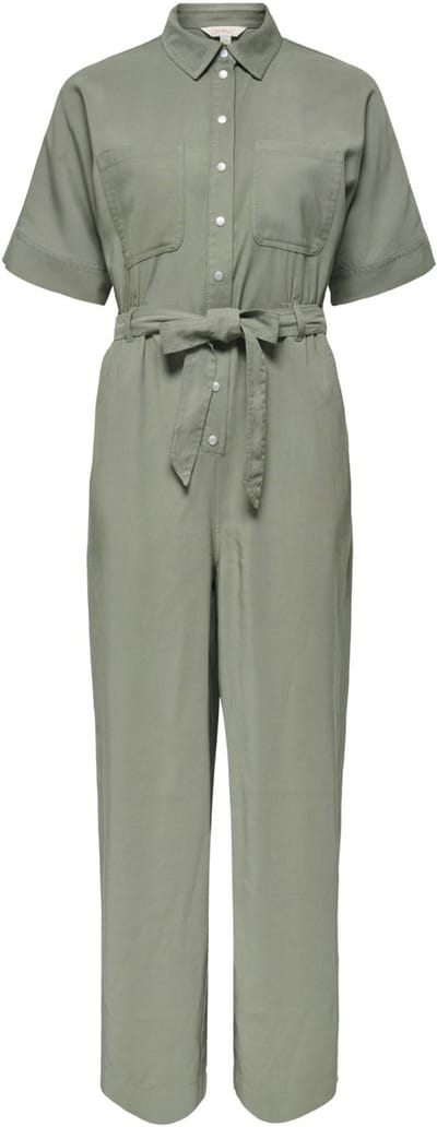 Only Jumpsuit Onlaris Life Ss Jumpsuit Wvn Cc 15364151 Smokey Olive Dames Maat - XS