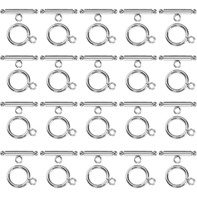 20 Set Armband Tuimelsluitingen RVS OT Gesp Ketting DIY Sieraden Maken Benodigdheden gray