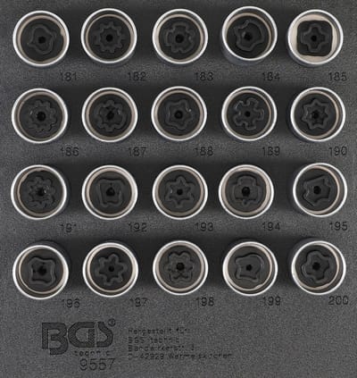 BGS Velgenslot demontageset voor Opel (type B) 20 delig