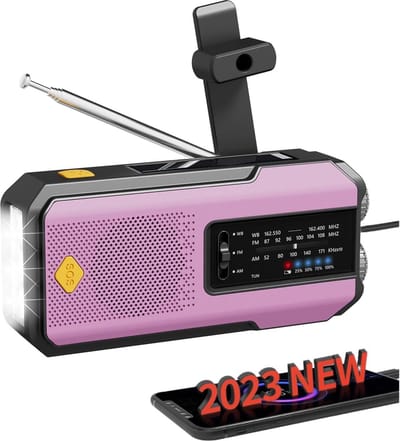 Noodradio – Noodpakket - Powerbank Zonneenergie - Noodradio Solar Opwindbaar – Noodrantsoen – Draagbare Radio – Noodpakket Rampenrugzak – Noodradio Opwindbaar - Radio op Batterijen - Emergency Radio - Noodgeval Radio - Zwengelradio – Opwindbare Radio
