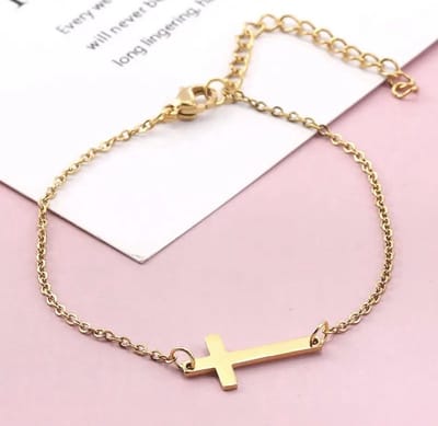 Akyol - Vriendschapsarmband - Armband kruis - Pinky Promise - armband met kruis – Armband -best friends armband - armband - beste vriendinnen armband - valentijn - Kruis - Geschenk - Cadeau - Vriendschap - 30 cm