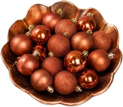 Decoris Kleine kerstballen - 28x - kunststof - pompoen oranje - 3 cm - kerstversiering
