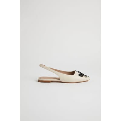 LK Bennett Frieda Flats Ecru Size: 35 | Ballerina Shoes Outlet | Dames | Zwart