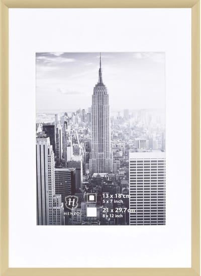 Fotolijst - Henzo - Manhattan - Fotomaat 21x30 cm - Goud