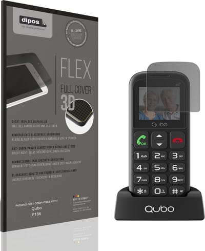 dipos FLEX – Matte Privacy Screenprotector geschikt voor Qubo P186 | Volledige Schermbescherming | Case-Friendly
