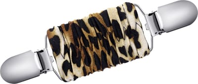 Fako Bijoux - Vestsluiting - Vestclip - Sjaalspeld - Vestklem - Fashion Accessoire - Elastisch - Mouwophouder - Luipaard Print