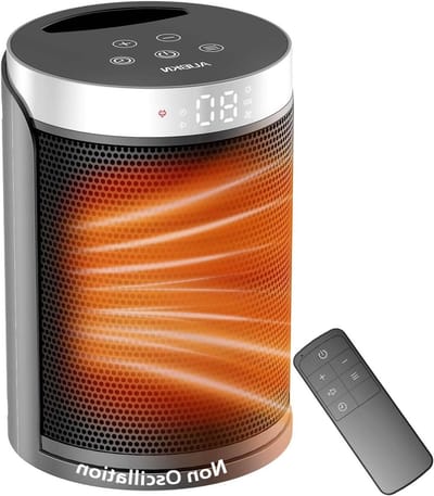Keramische Kamerverwarming - Draagbare Kachel - Ruimte Verwarmen - Instelbare Thermostaat - 1500 Watt - Zwart