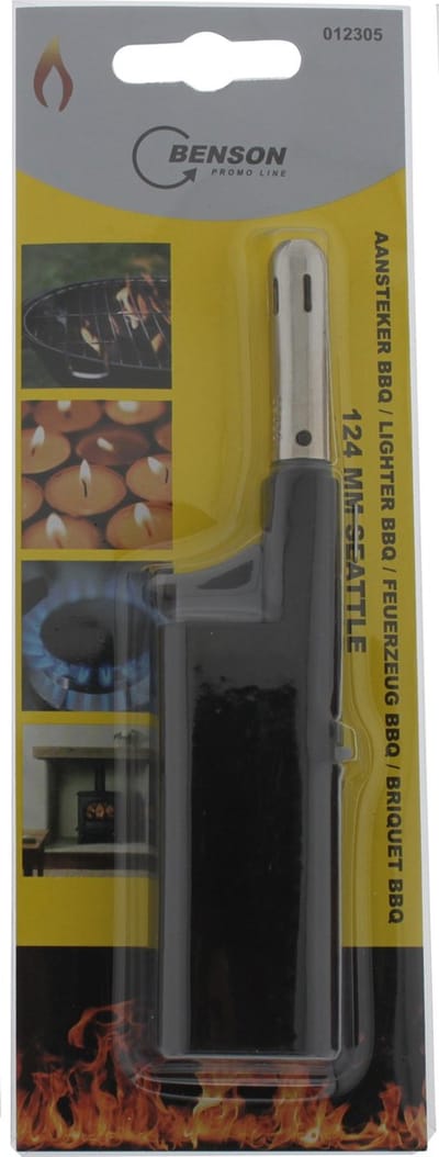 1x stuks gas/bbq/keuken/kaarsen aanstekers - van 12 cm