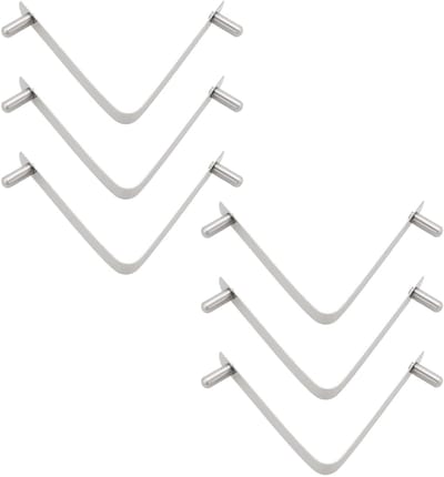 Dailygoods- Poolborstelclip V-vormige Beugel - 6 Stuks - Roestvrij Staal - Voor Zwembadaccessoires - Precisie Afmetingen - Duurzaam en Betrouwbaar - Poolclip