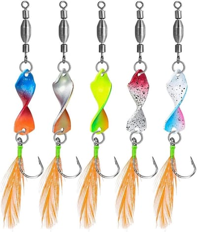 Twist Lepelset voor Forelvissen - Vistrap, Aas en Indicator - 5 Stuks Glow-in-the-Dark Aas voor Succesvolle Vangsten