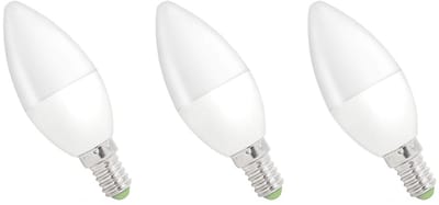 Spectrum LED Kaarslamp E14 1W - 230V - 90 Lumen - 4000K Neutraal Wit - Natuurlijk Licht - Energiezuinig - 3 stuks