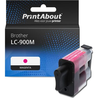 PrintAbout huismerk Inktcartridge LC-900M Magenta Geschikt voor Brother