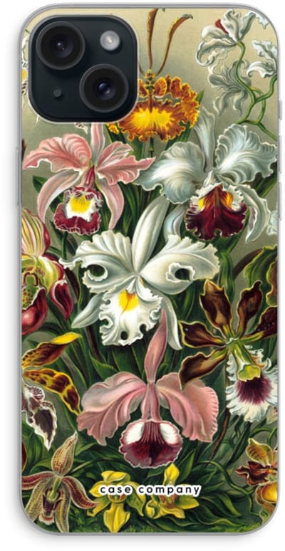 Case Company® - Hoesje geschikt voor iPhone 15 Plus hoesje - Haeckel Orchidae - Soft Cover Telefoonhoesje - Bescherming aan alle Kanten en Schermrand