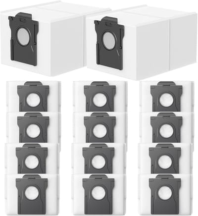 12 stuks stofzakken voor Dreame L10/L10s/L20/X20/X30/X40/X50/L40/L50 Ultra- Mova P10/E30/P50/V50 Ultra- 3,2 l grote capaciteit- 4-laagse filterstructuur- voor Dreame stofzuigerzakken