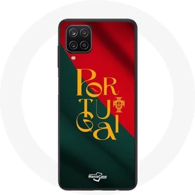 Coque - Maniacase - Samsung Galaxy A12 - Drapeau du Portugal - Souple - Protection et décoration noir