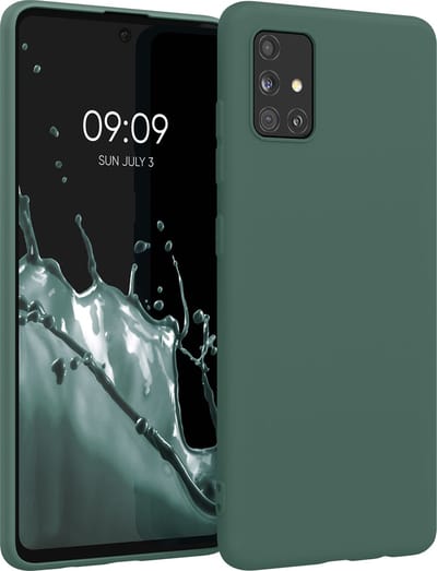 kwmobile telefoonhoesje geschikt voor Samsung Galaxy A51 - Hoesje voor smartphone - Back cover in dennengroen