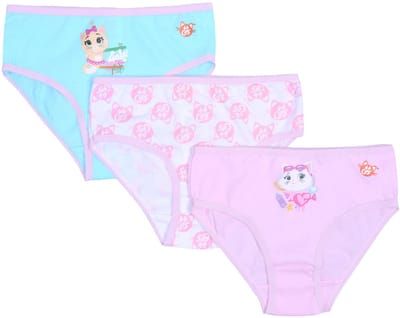 3x Gekleurde meisjes onderbroeken 44 CATS 6-7 jaar 122 cm