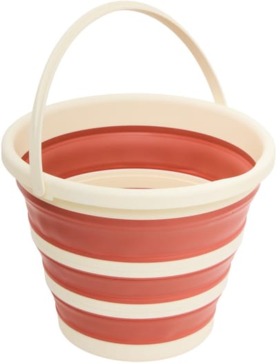 5Five Emmer - 10L - rood - PP - opvouwbaar - 32 x 32 x 32 cm - flexibel - schoonmaken