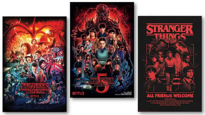 Stranger Things poster - Set van drie posters - Netflix - 61 x 91.5 cm