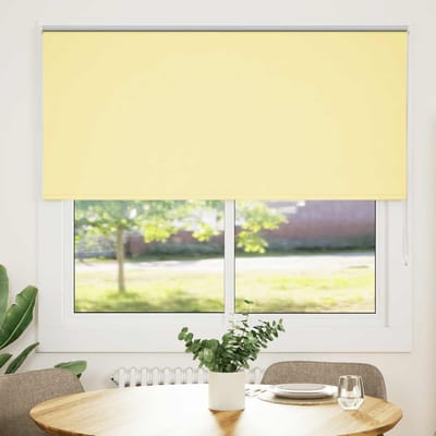 vidaXL Rolgordijn verduisterend 155x130 cm stofbreedte 151,6 cm geel