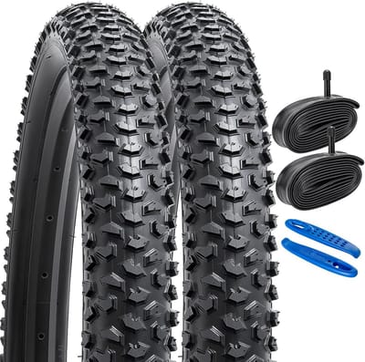 2x Mountainbike Banden 20 inch 20x2.125 met Binnenbanden, Schrader Ventiel