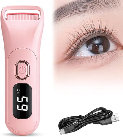 Verwarmde elektrische wimpertang, verwarmde wimpertang met 3 temperatuurmodi, 10 seconden snelle opwarming met - ShopVlot