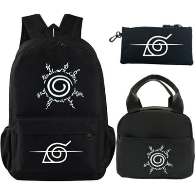 3 stuks/set Anime Naruto bedrukte rugzak boekentas met lunchtas etui tiener kinderen meisje jongen schooltas rugzak